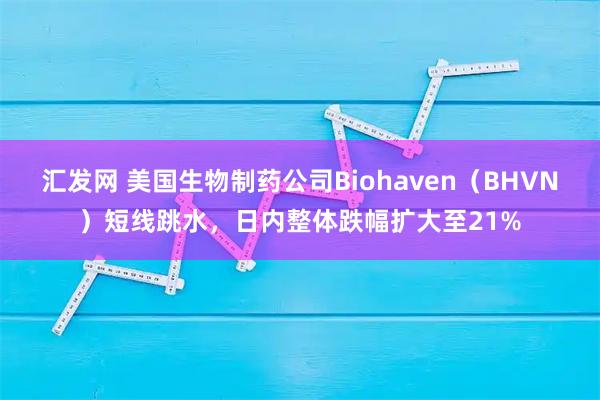 汇发网 美国生物制药公司Biohaven（BHVN）短线跳水，日内整体跌幅扩大至21%