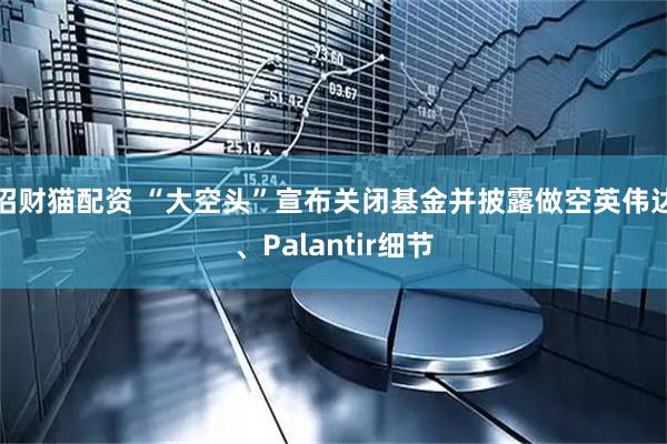 招财猫配资 “大空头”宣布关闭基金并披露做空英伟达、Palantir细节